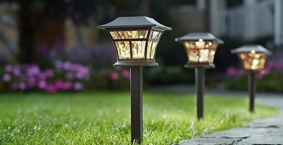 landscape lighting installation services with professionally installed pathway lights in Salt Lake City, UT